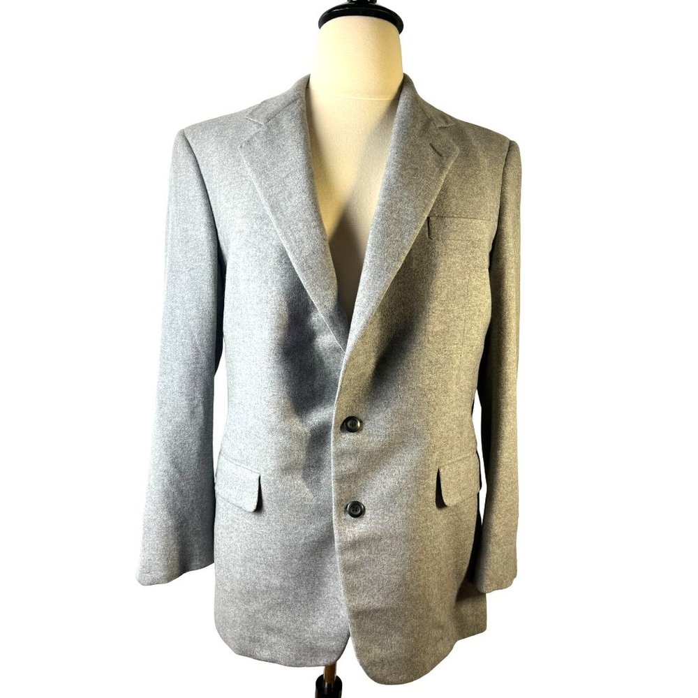 Bullock & Jones Cashmere Jacket, Light Grey Men's Size Medium
